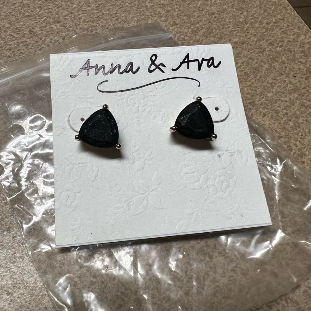 Anna & Ava gold and black earrings